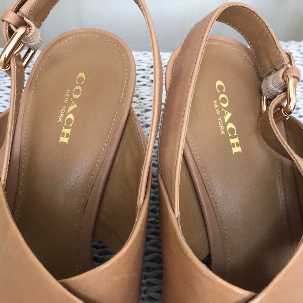 Coach Randy Leather Wedge Sandal - Picture 11 of 16